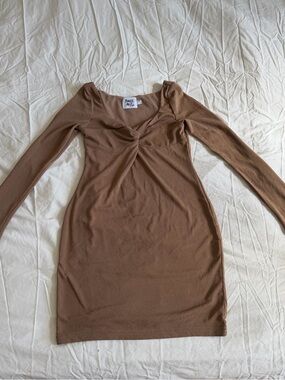 Princess Polly Taupe Twist Front Bodycon Dress